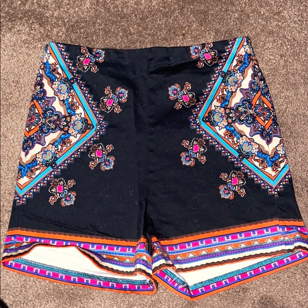 Black multi color shorts. Excellent condition
